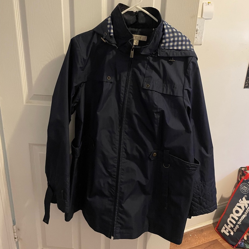 Liz Claiborne Men's Dark Blue Raincoat